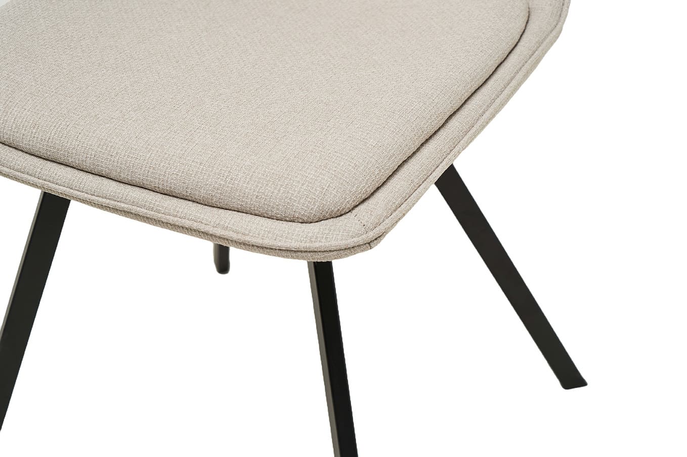 Maynard | Modern Grey Ivory Fabric Dining Chairs | Set Of 2 | Ivory