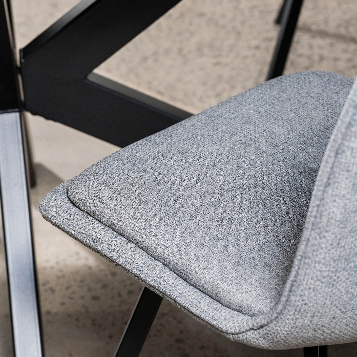 Maynard | Modern Grey Ivory Fabric Dining Chairs | Set Of 2 | Grey