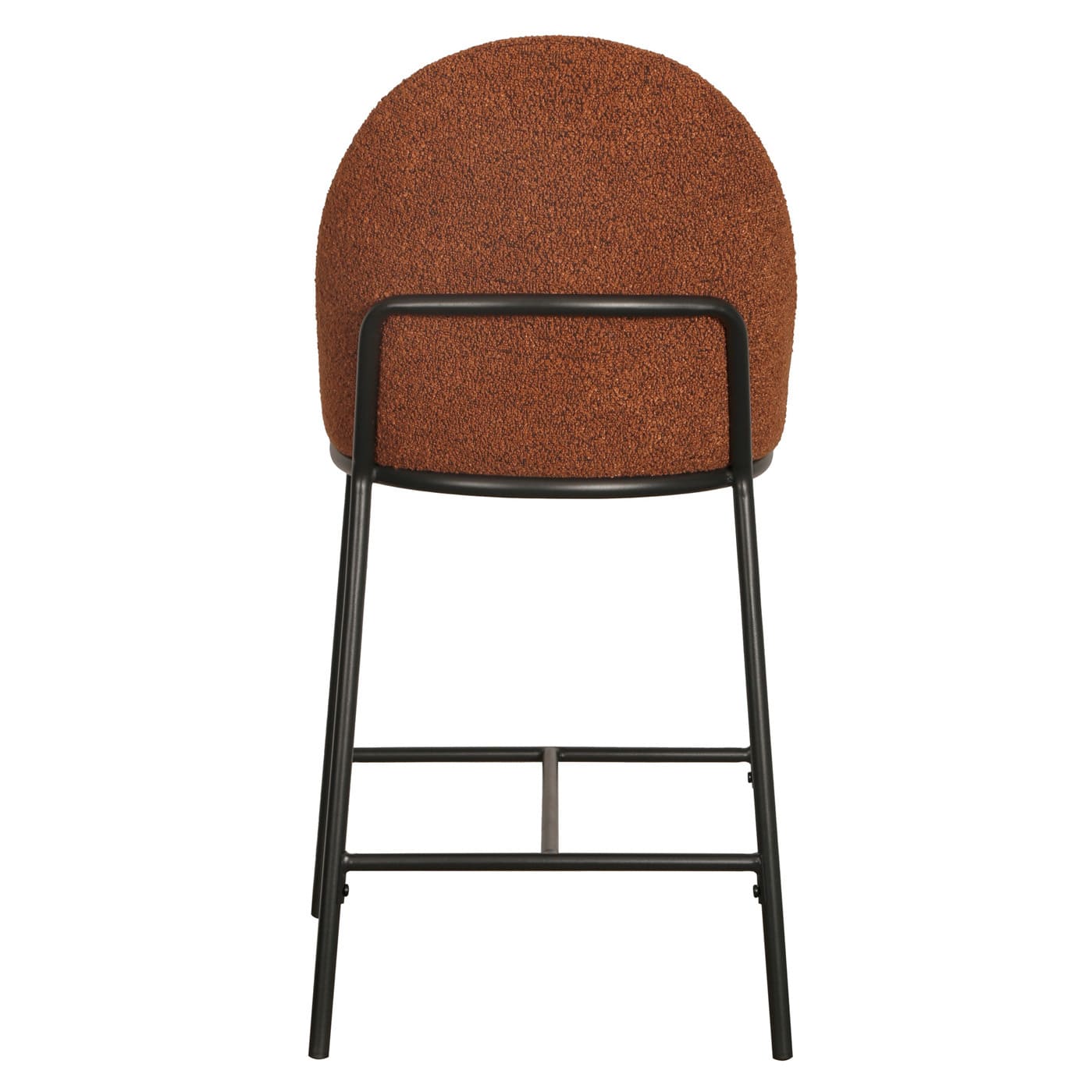 Meridian | Contemporary Boucle Fabric Bar Stools | Set Of 2 | Terracotta