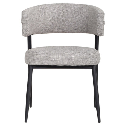 Newman | Modern Granite Fabric Dining Chairs | Set Of 2 | Granite