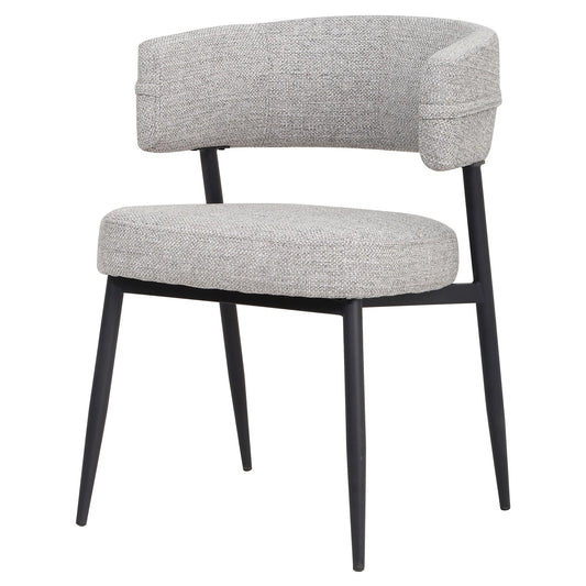 Newman | Modern Granite Fabric Dining Chairs | Set Of 2 | Granite