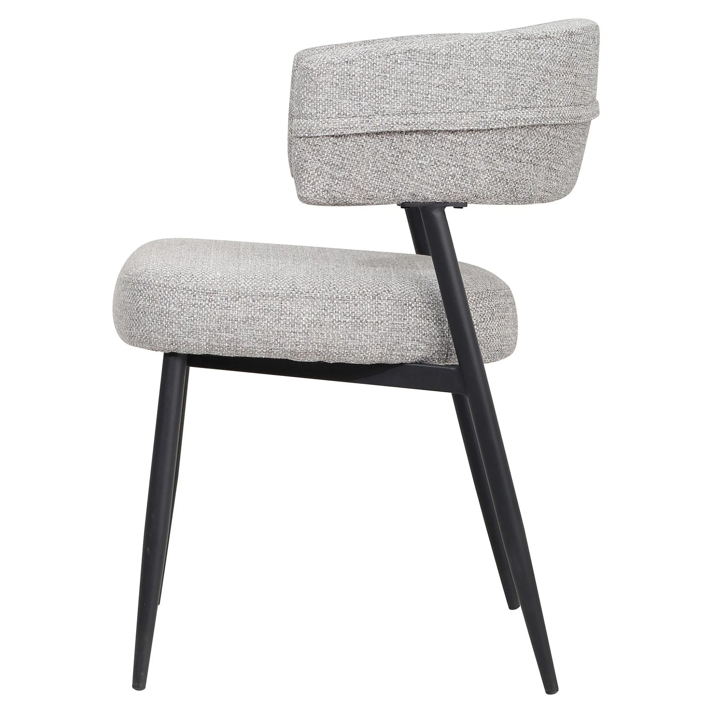 Newman | Modern Granite Fabric Dining Chairs | Set Of 2 | Granite