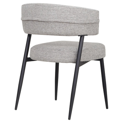 Newman | Modern Granite Fabric Dining Chairs | Set Of 2 | Granite