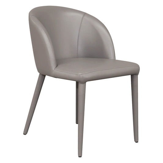 Newstead | Version 1 | Modern Textured Fabric Vegan Leather Dining Chair | Charcoal