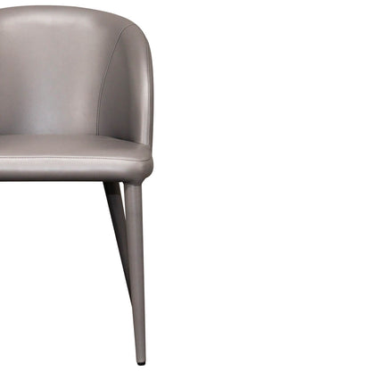 Newstead | Version 1 | Modern Textured Fabric Vegan Leather Dining Chair | Charcoal