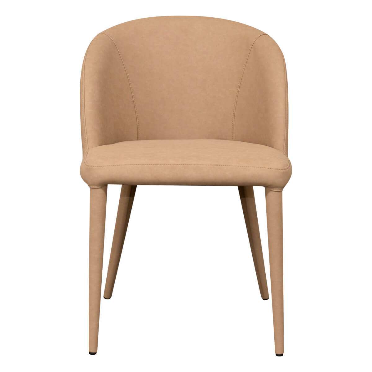 Newstead | Version 1 | Modern Textured Fabric Vegan Leather Dining Chair | Tan