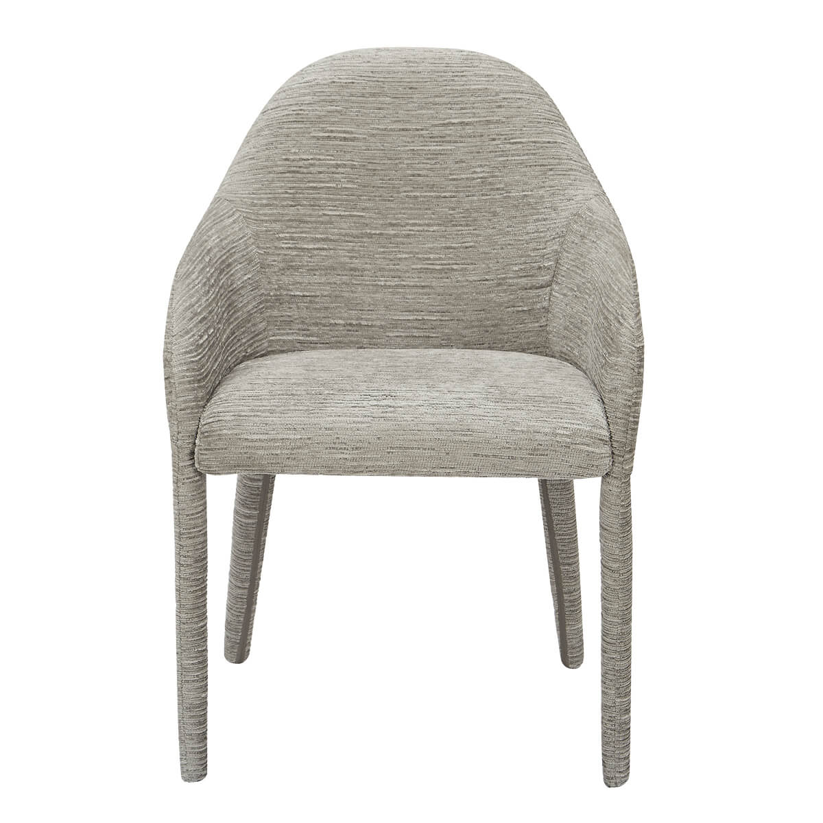 Modern Grey Fabric Dining Chairs With Arms