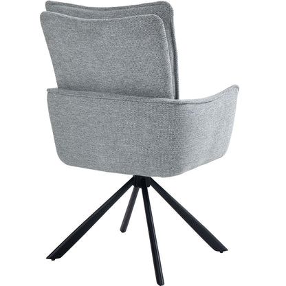 Novus | Modern Metal Fabric Dining Chair with Arms | Set Of 2