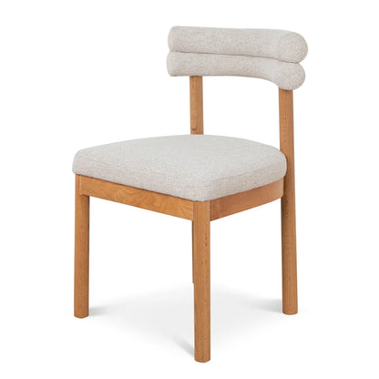 Oakridge Coastal Modern Fabric Wooden Dining Chair | Natural