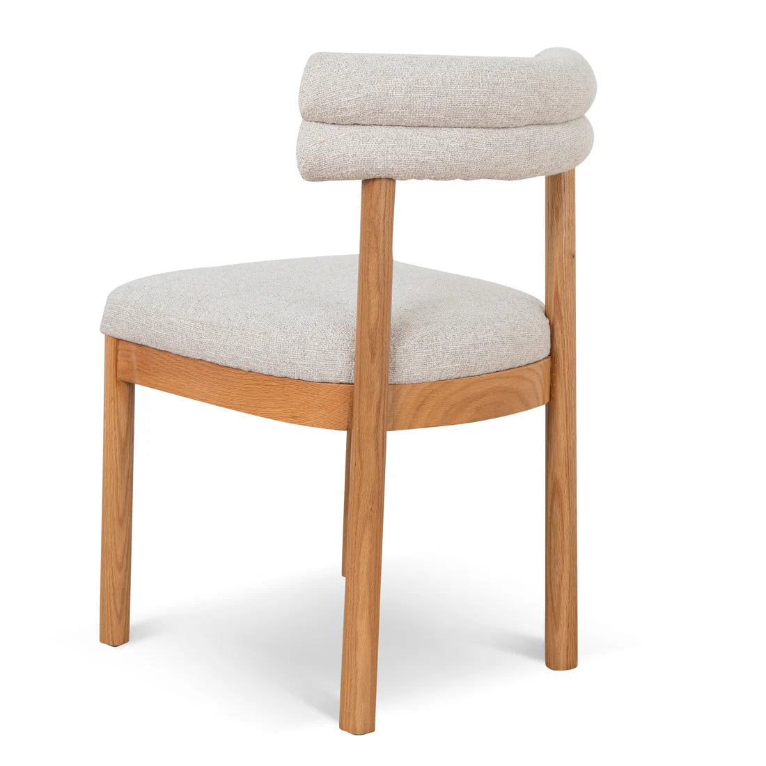 Oakridge Coastal Modern Fabric Wooden Dining Chair | Natural