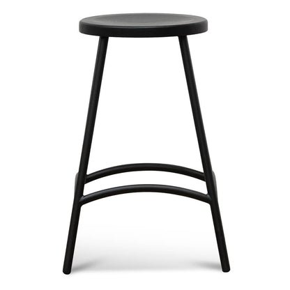 Overdale | Industrial Wooden Metal Bar Stool | Otway | Coastal Natural Wooden Rattan Bar Stool | Black