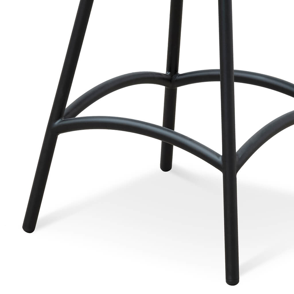 Overdale | Industrial Wooden Metal Bar Stool | Otway | Coastal Natural Wooden Rattan Bar Stool | Black