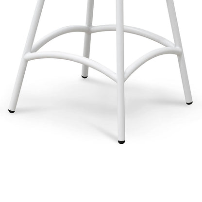 Overdale | Industrial Wooden Metal Bar Stool | White