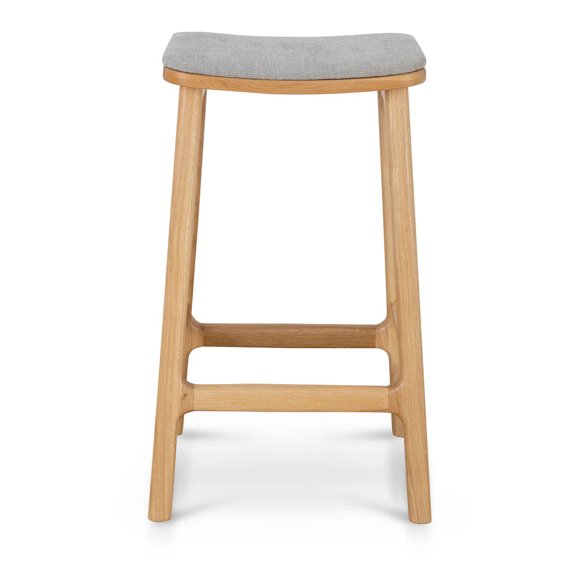 Pasadena | Modern Fabric Wooden Bar Stools | Grey