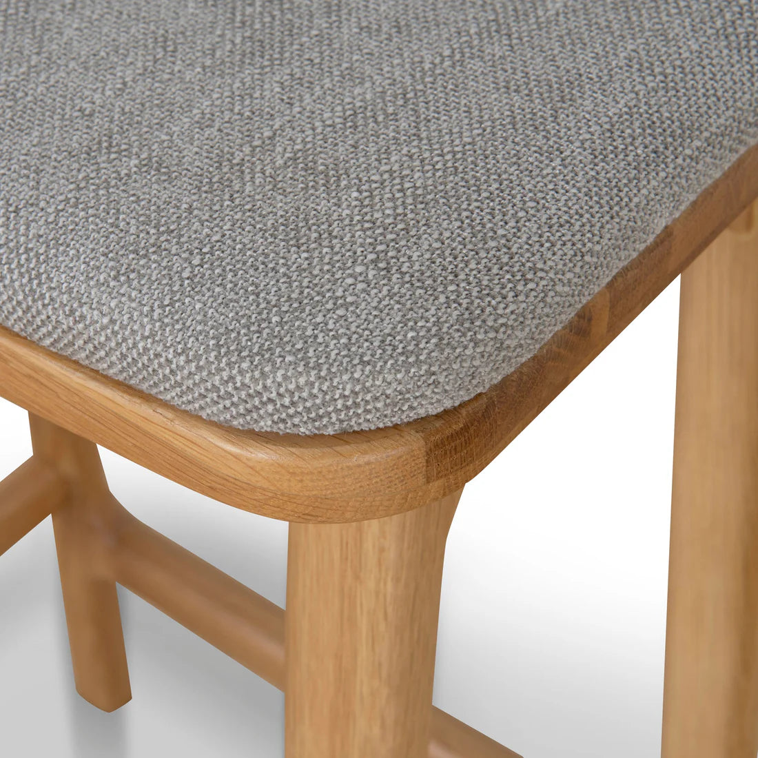 Pasadena | Modern Fabric Wooden Bar Stools | Grey