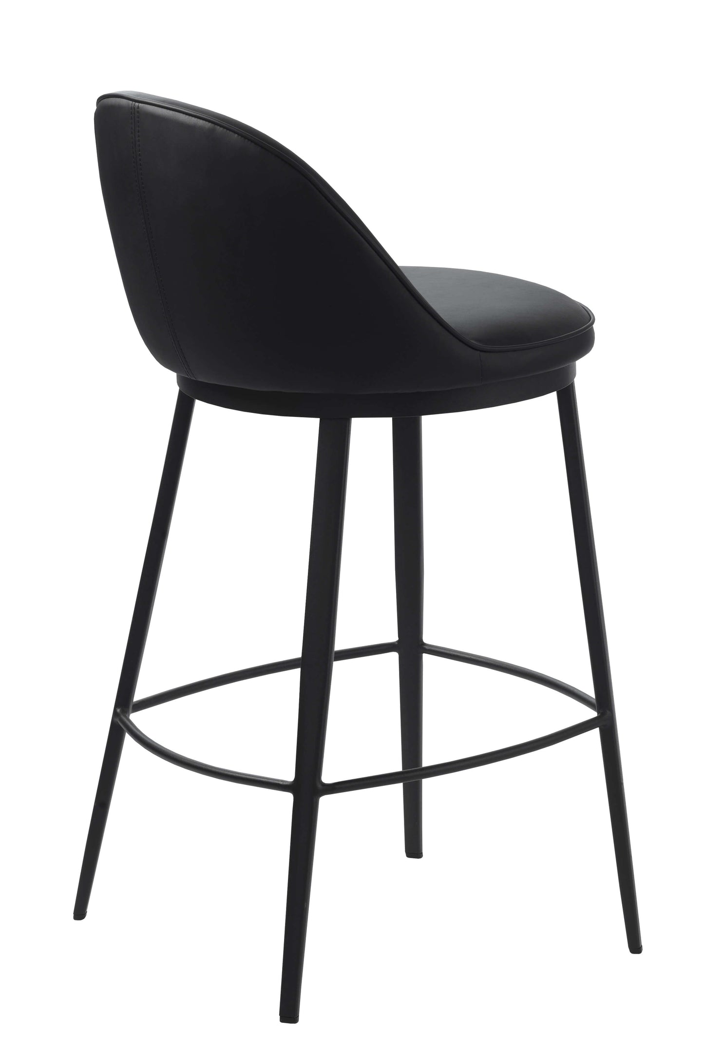 Pearce | Modern Black PU Leather Bar Stool | Black