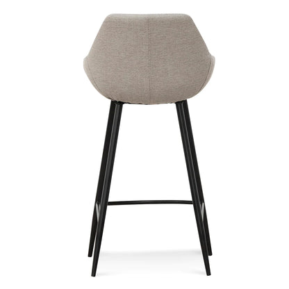 Pembroke | Modern PU Leather Velvet Fabric Bar Stools | Set Of 2