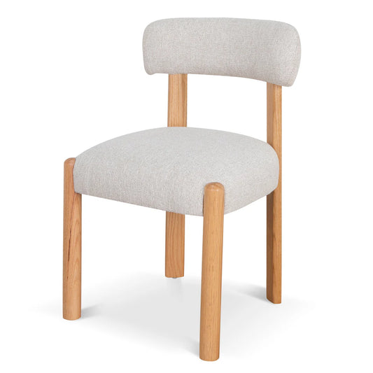 Regatta | Coastal Modern Beige Fabric Wooden Dining Chairs | Beige