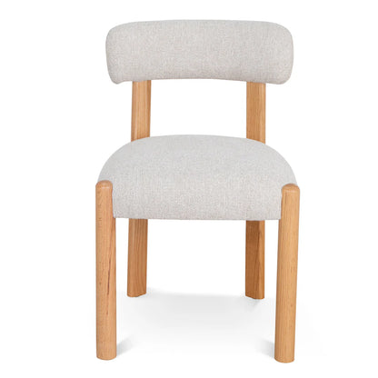 Regatta | Coastal Modern Beige Fabric Wooden Dining Chairs | Beige