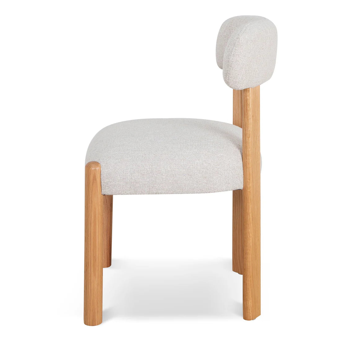 Regatta | Coastal Modern Beige Fabric Wooden Dining Chairs | Beige