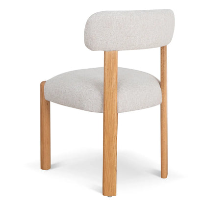 Regatta | Coastal Modern Beige Fabric Wooden Dining Chairs | Beige