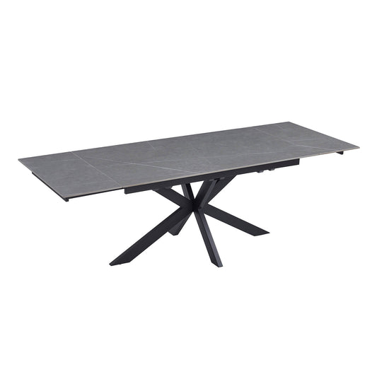 Regency | Contemporary Grey White Ceramic 6 - 8 Extension Dining Table | Grey