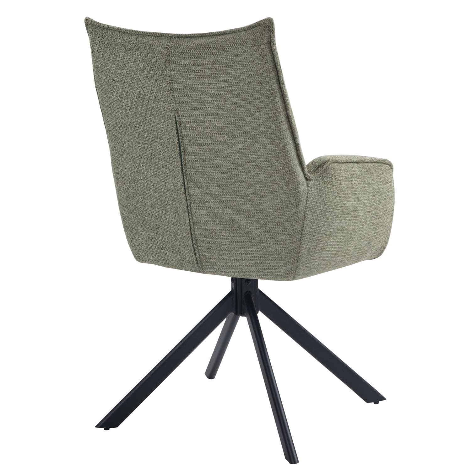 Robinvale | Modern Metal Fabric Dining Chair With Arms | Set Of 2 | Moss