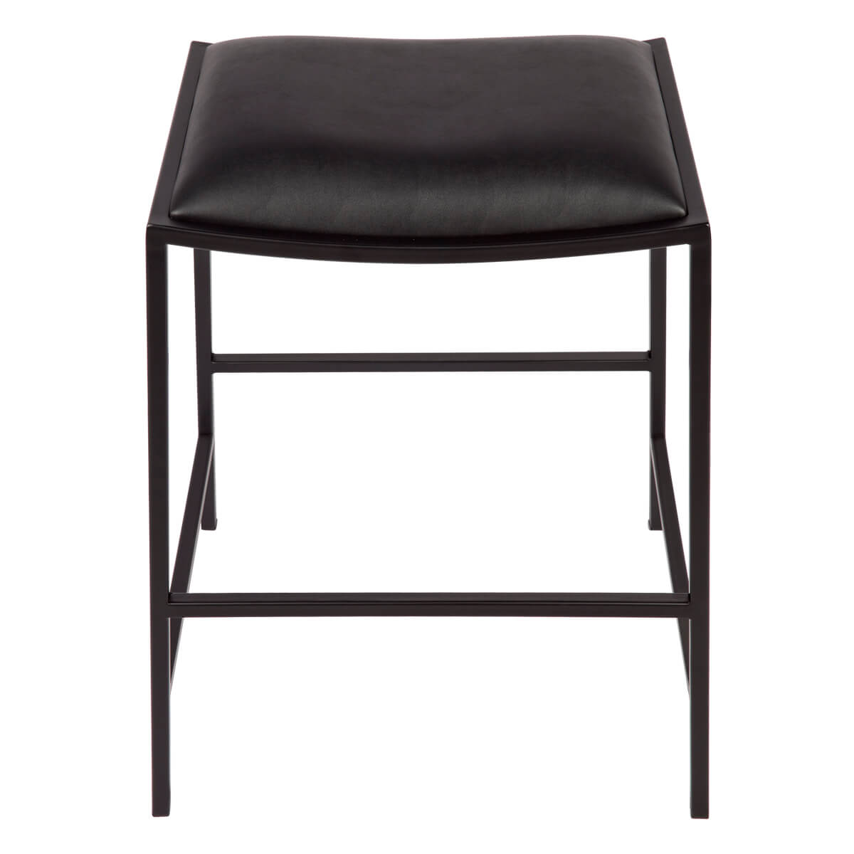 Rubin | Modern Black Vegan Leather Bar Stools | Black