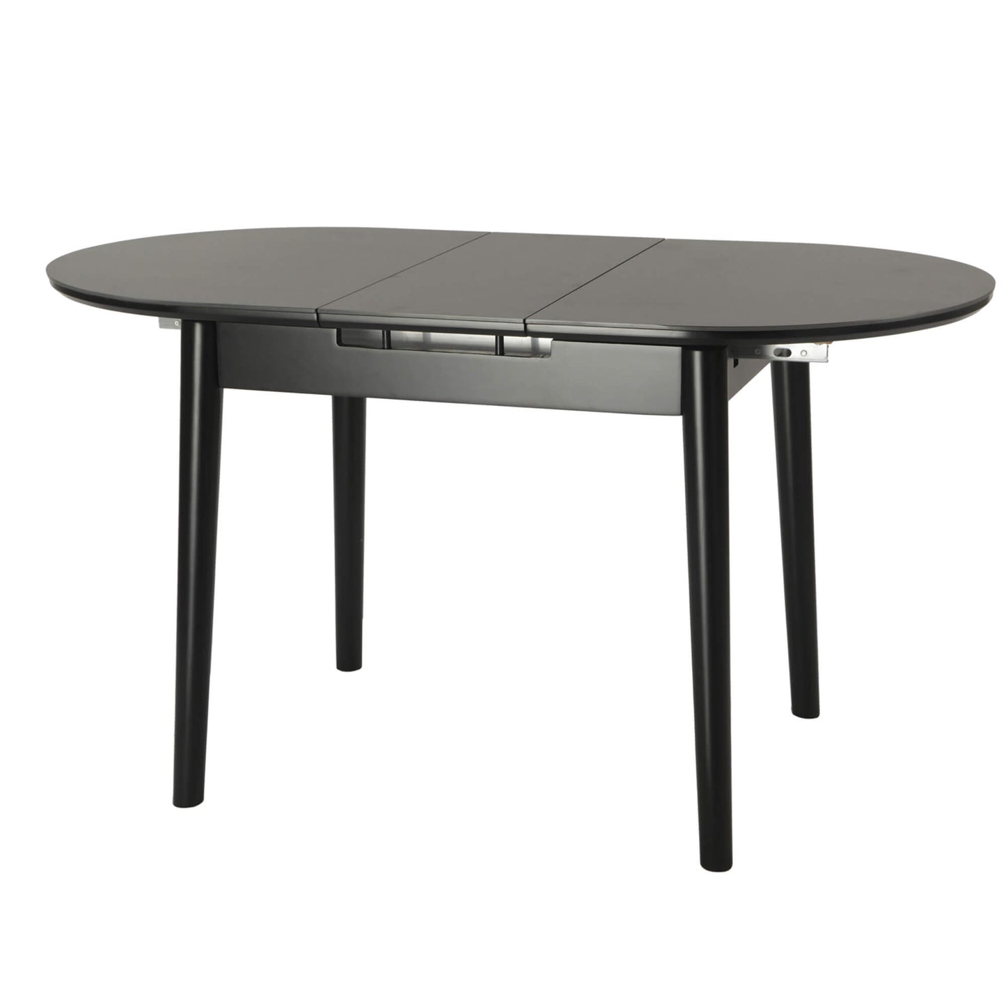 Sacramento | Wooden Ceramic Black Grey 1.4m Oval Extension Table | Black