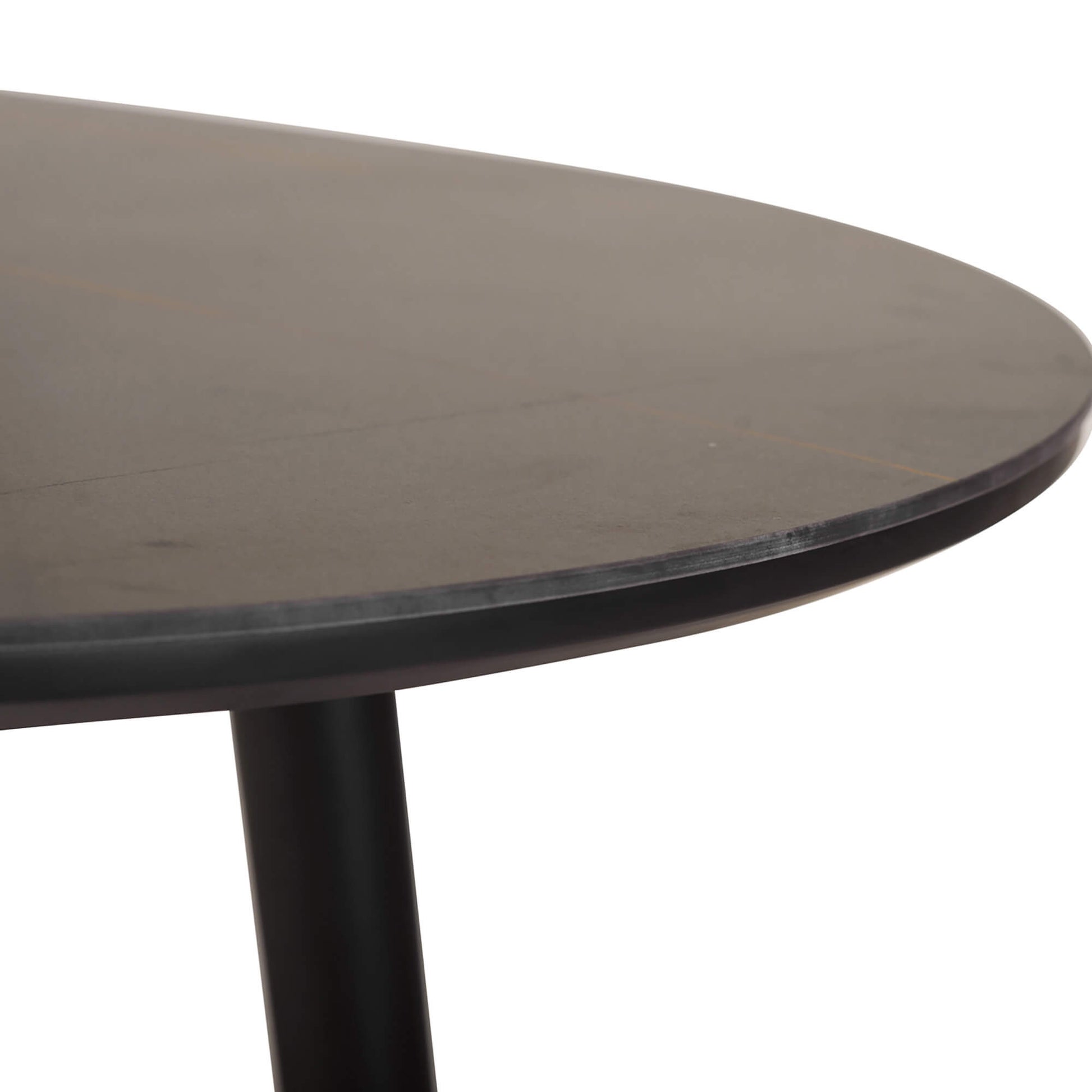 Sacramento | Wooden Ceramic Black Grey 1.4m Oval Extension Table | Black