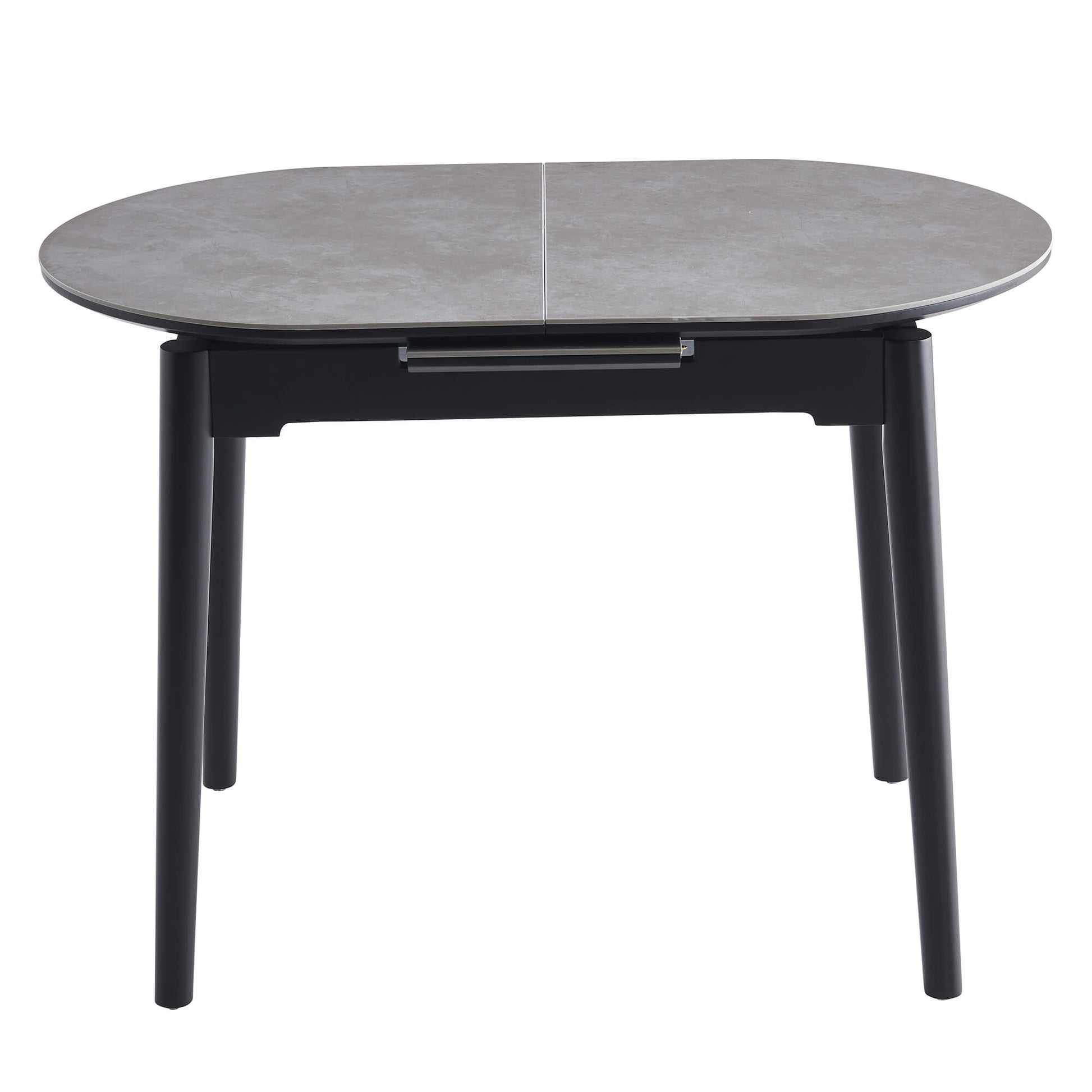 Sacramento | Wooden Ceramic Black Grey 1.4m Oval Extension Table | Greystone