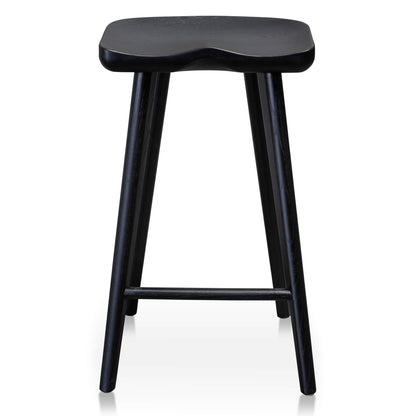 Scottsdale | Coastal Black Natural Wooden Bar Stools | Set of 2 | Black