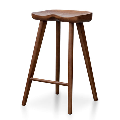 Scottsdale | Coastal Black Natural Wooden Bar Stools | Set of 2 | Walnut