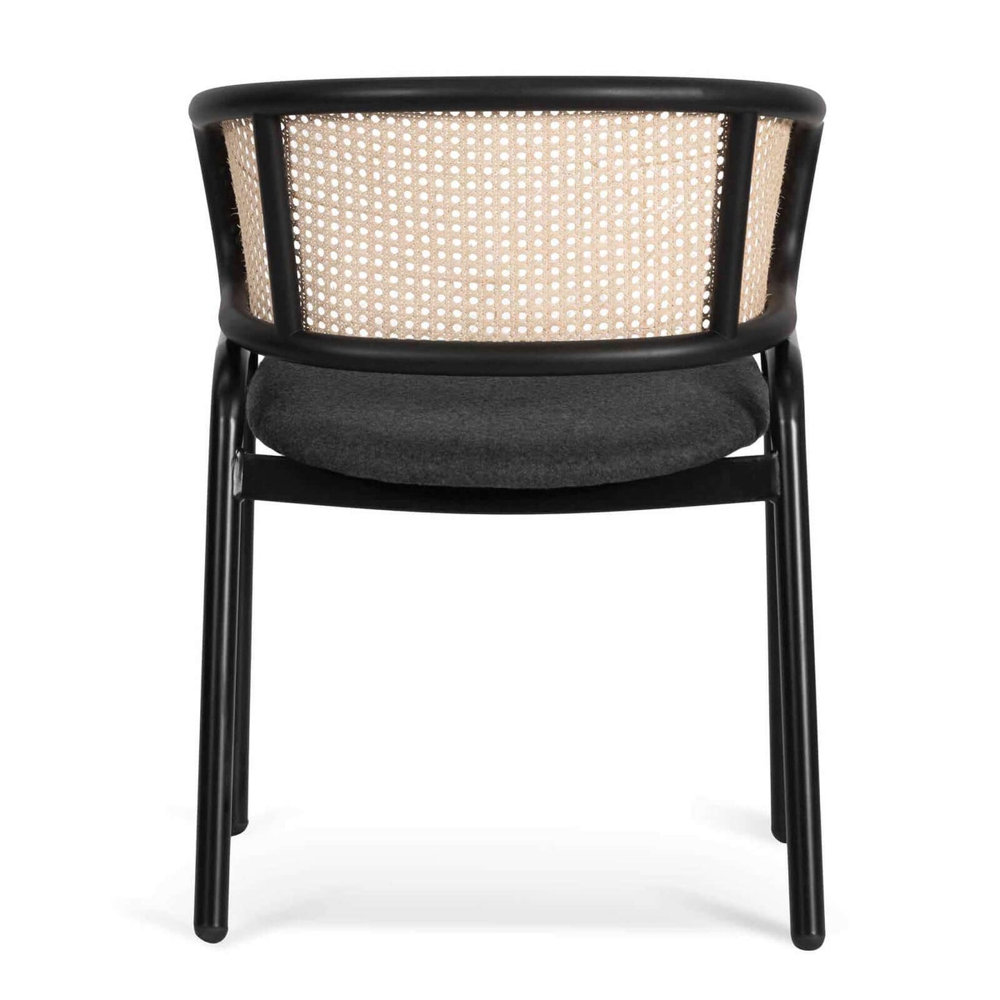 Seabreeze | Modern Coastal Metal Rattan Dining Chairs | Set Of 2