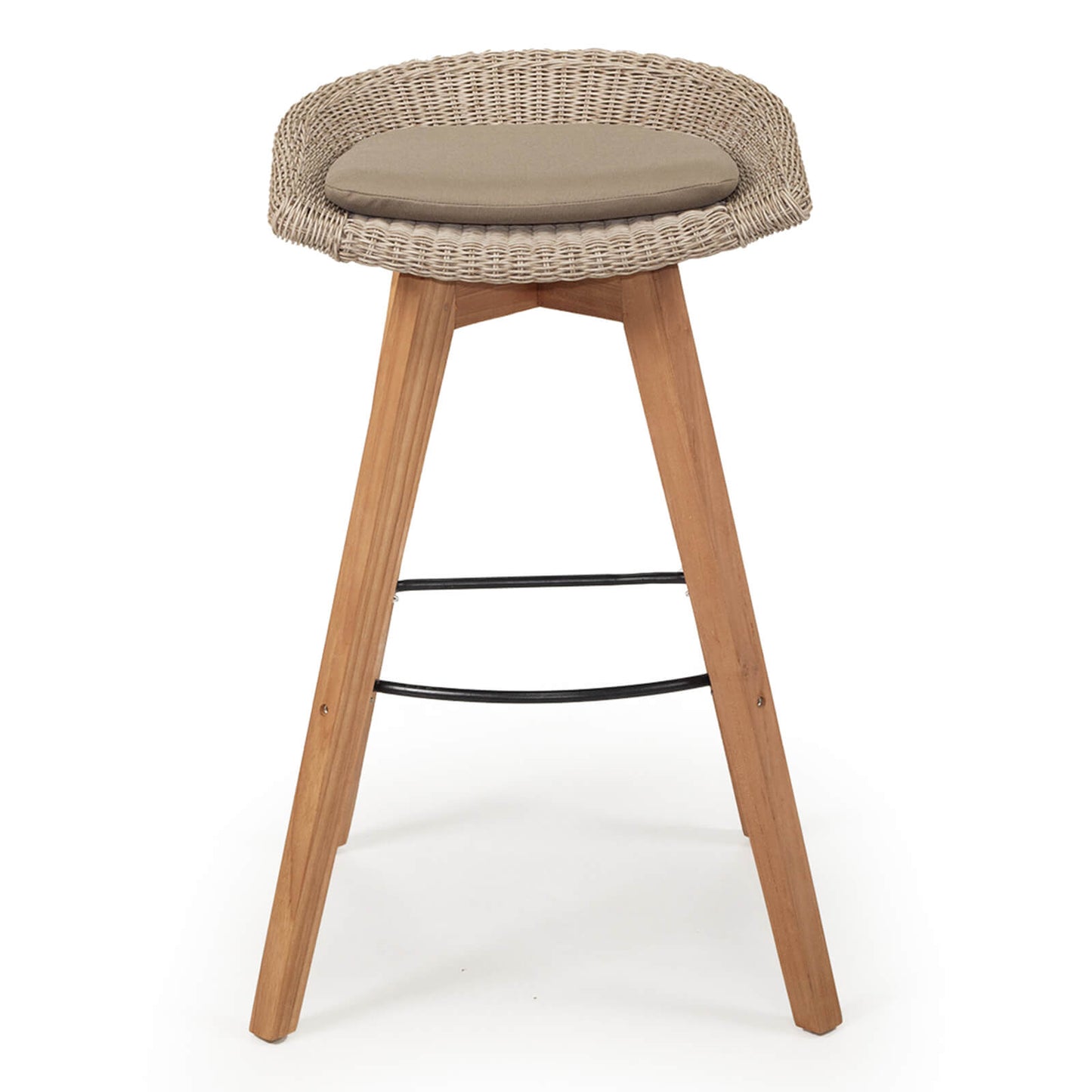 Seaview | Coastal 67cm  Backless Teak Wood Indoor Outdoor Bar Stools | Set Of 2