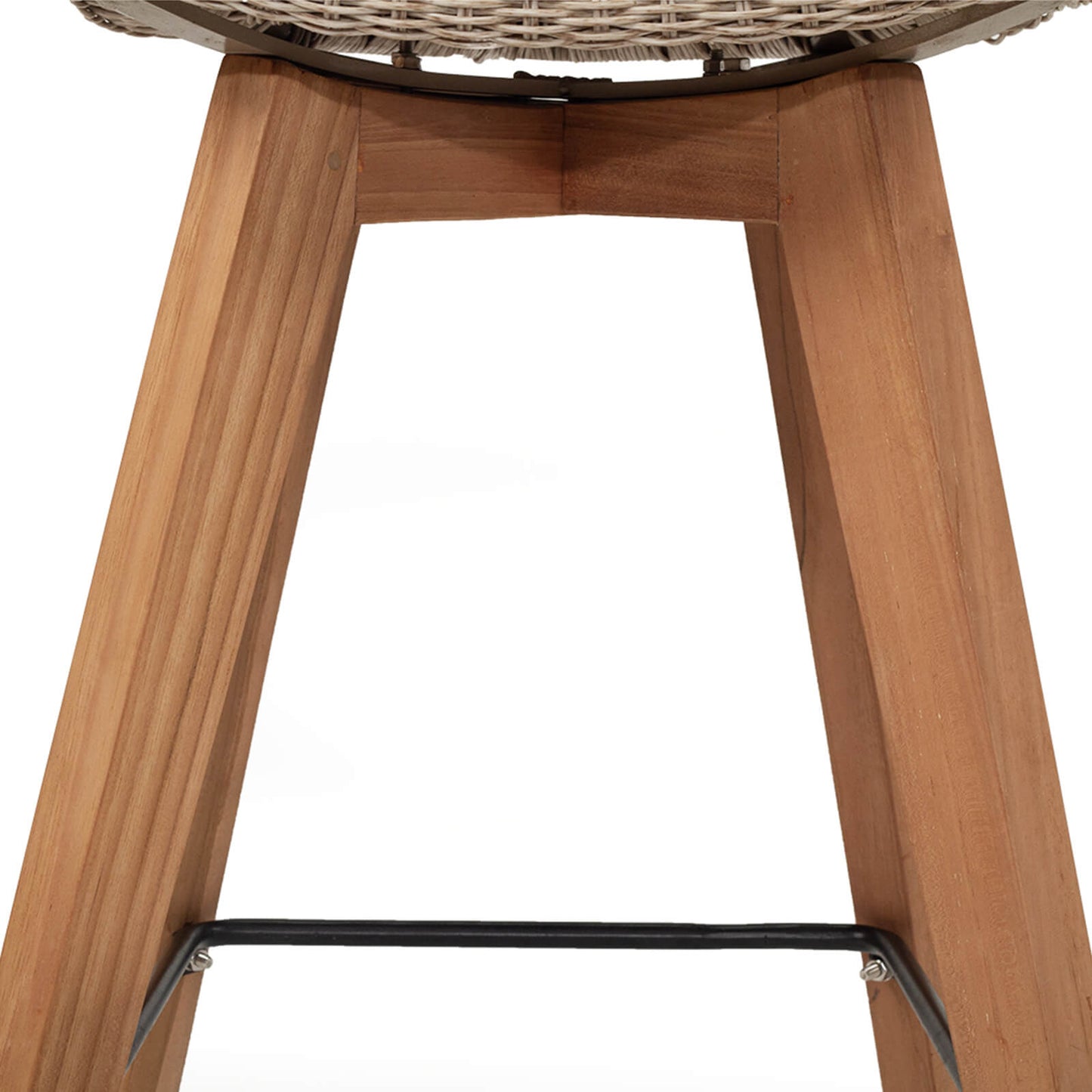 Seaview | Coastal 67cm  Backless Teak Wood Indoor Outdoor Bar Stools | Set Of 2