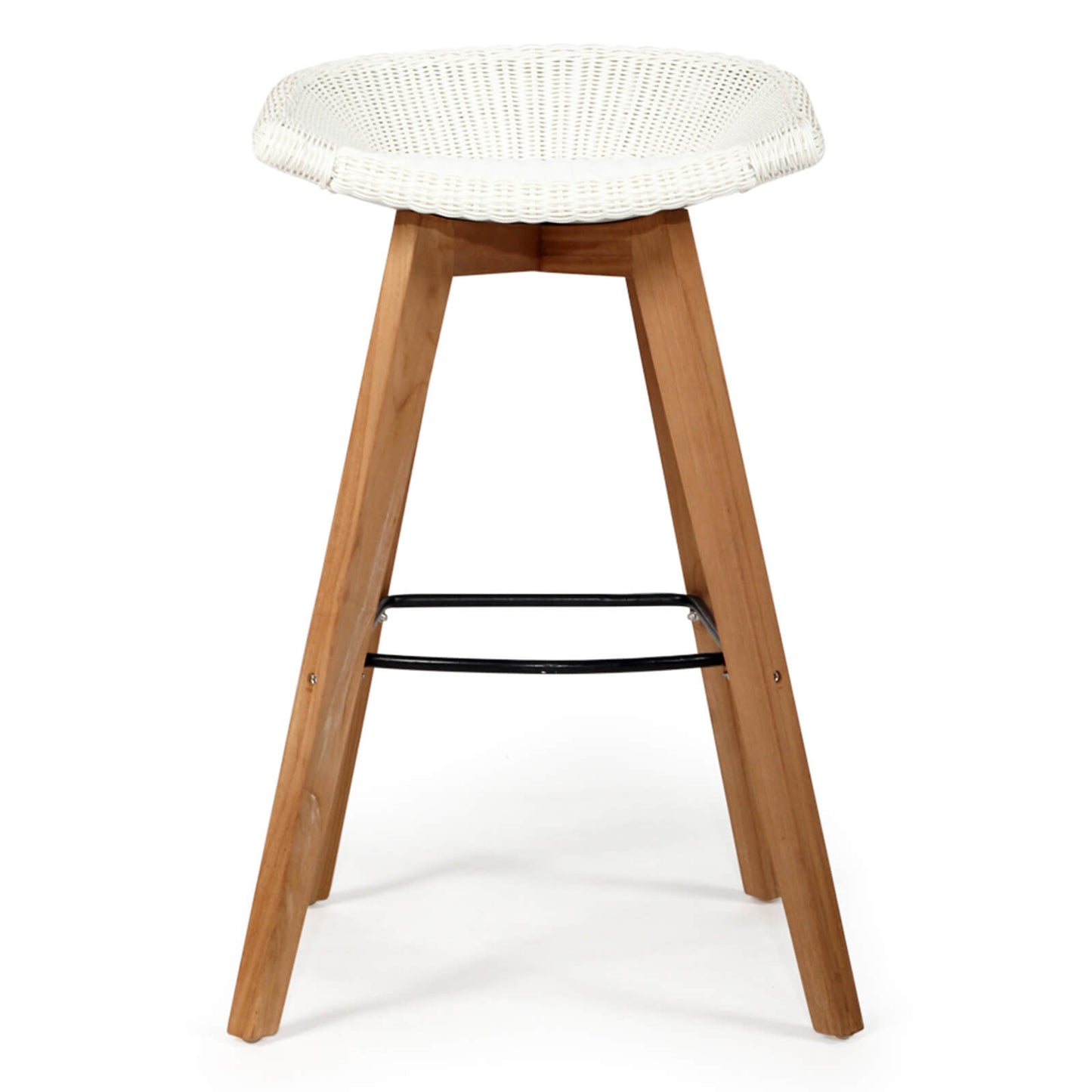 Seaview | Coastal 67cm  Backless Teak Wood Indoor Outdoor Bar Stools | Set Of 2