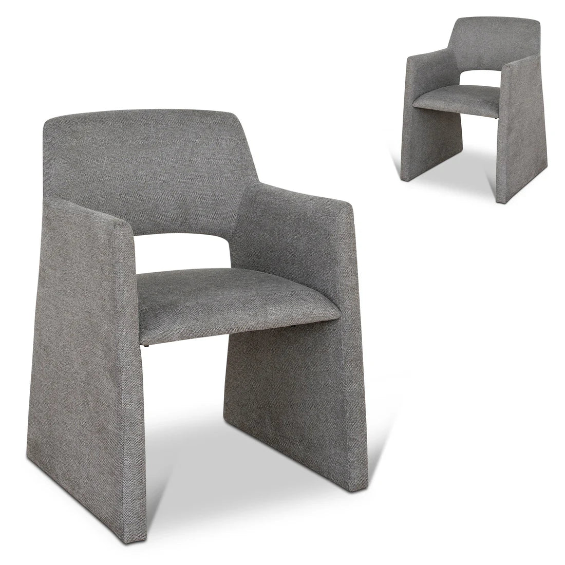 Silverwood | Contemporary Grey Fabric Modern Dining Chairs | Grey