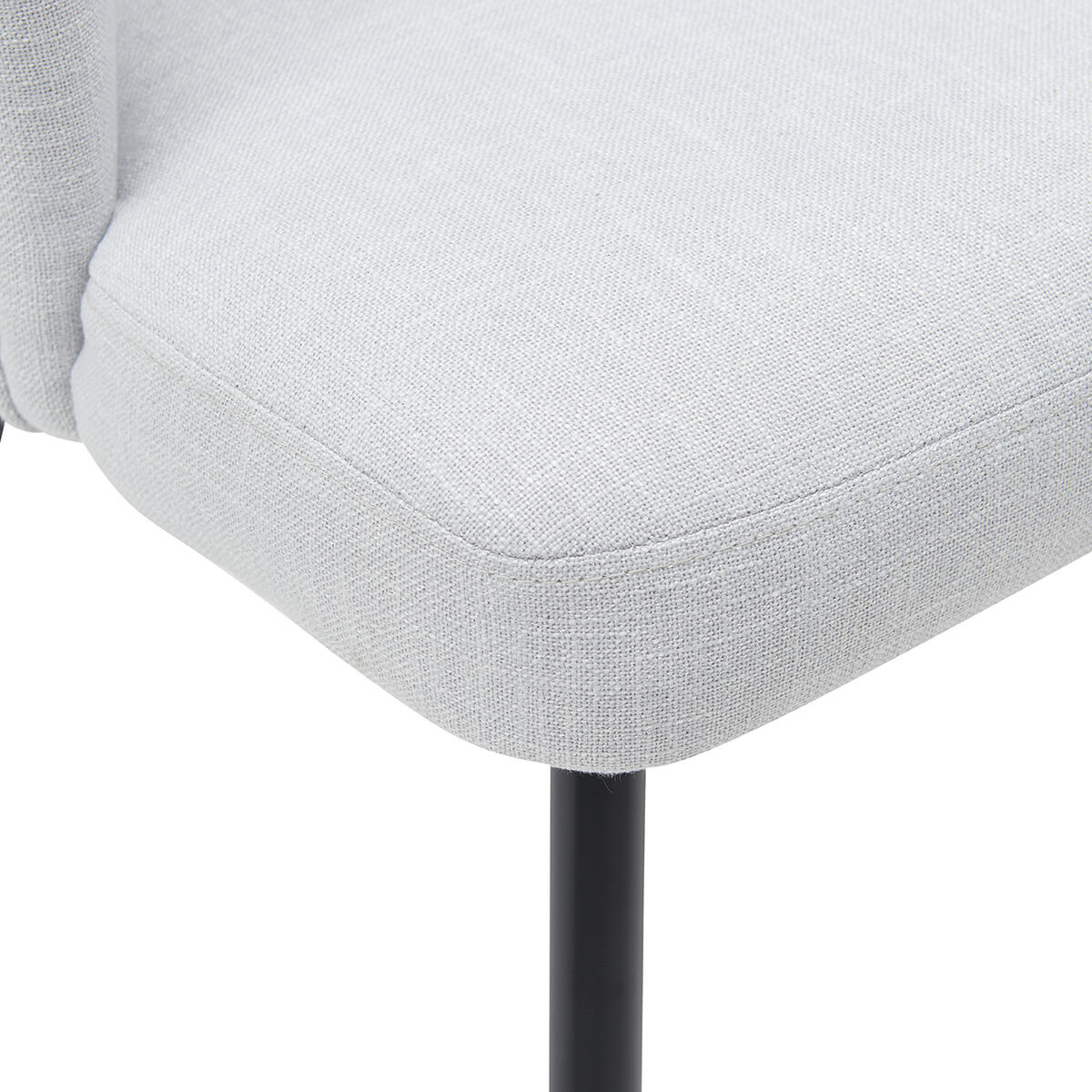 Modern Grey Fabric Dining Chairs With Arms