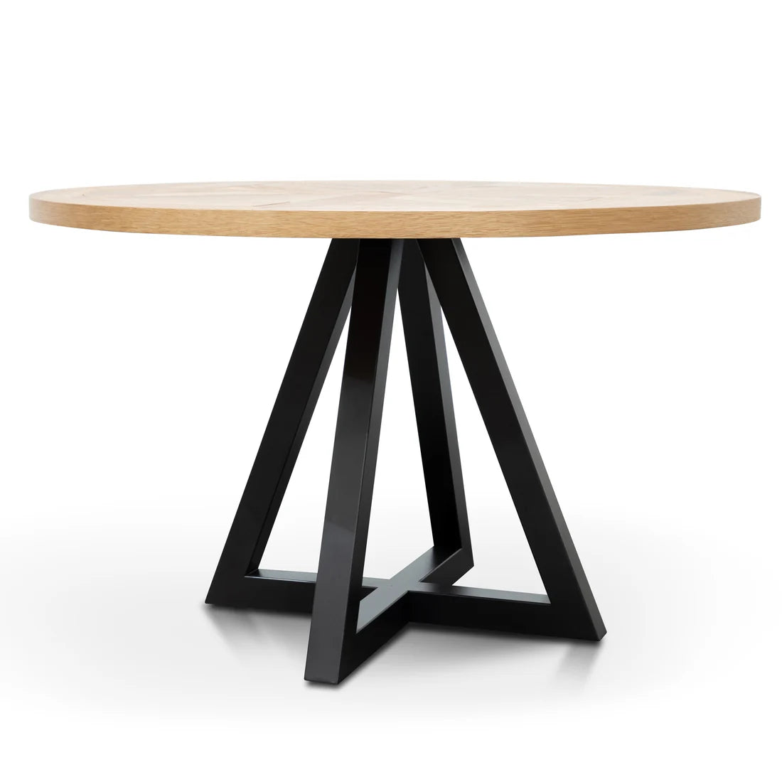 Somers | 1.25cm Metal Natural Oak Wooden Dining Table