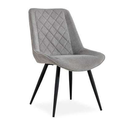 Southbank | Fabric Contemporary Dining Chairs With Arms | Set Of 2 | Granite