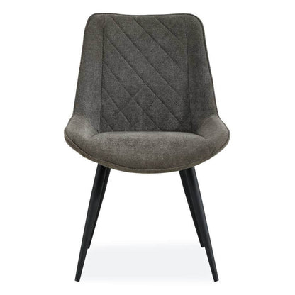Southbank | Fabric Contemporary Dining Chairs With Arms | Set Of 2 | Graphite