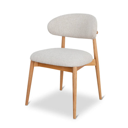 Southcote | Coastal Modern Fabric Wooden Dining Chair | Natural