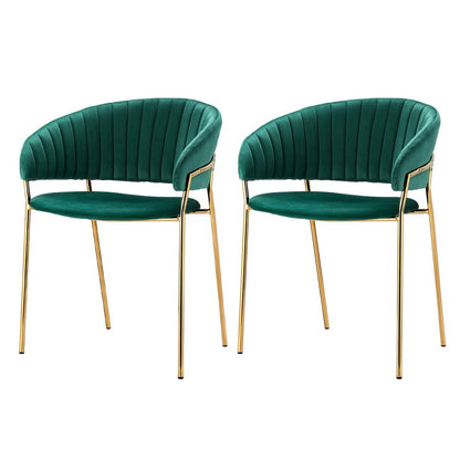 Sterling | Modern Green Velvet Dining Chairs | Set Of 2 | Green