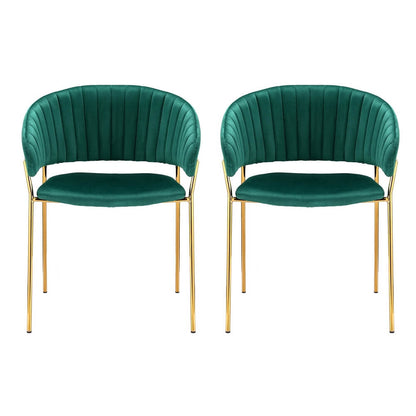 Sterling | Modern Green Velvet Dining Chairs | Set Of 2 | Green