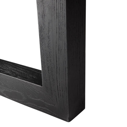 Stillwater | Contemporary Black White 2.4m Wooden Rectangular Dining Table | Black