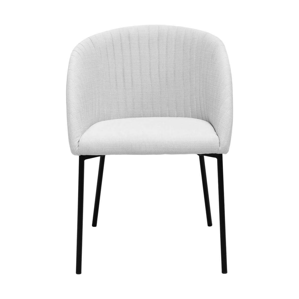 Stoneleigh | Modern Fabric Metal Dining Chair With Arms | Natural