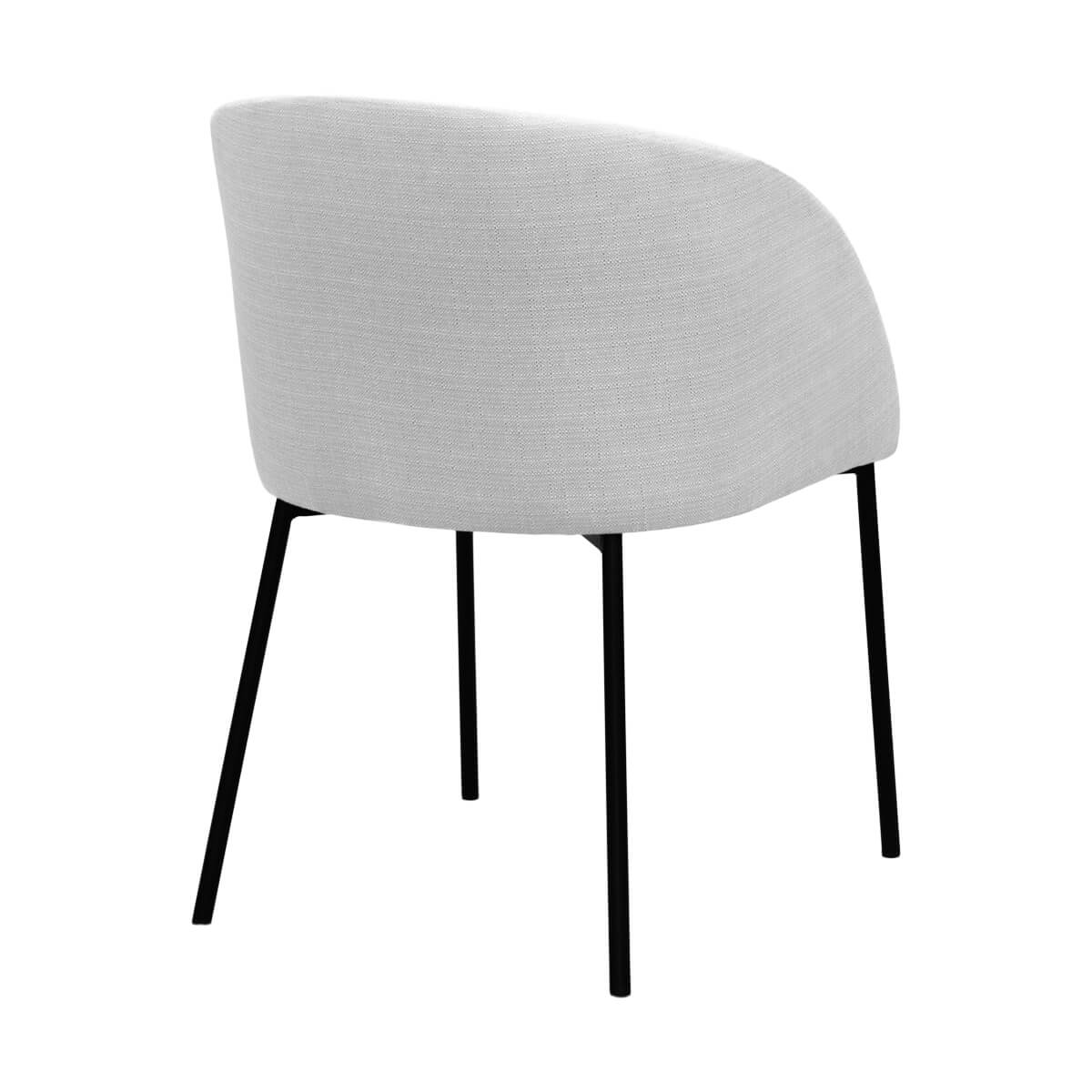 Stoneleigh | Modern Fabric Metal Dining Chair With Arms | Natural