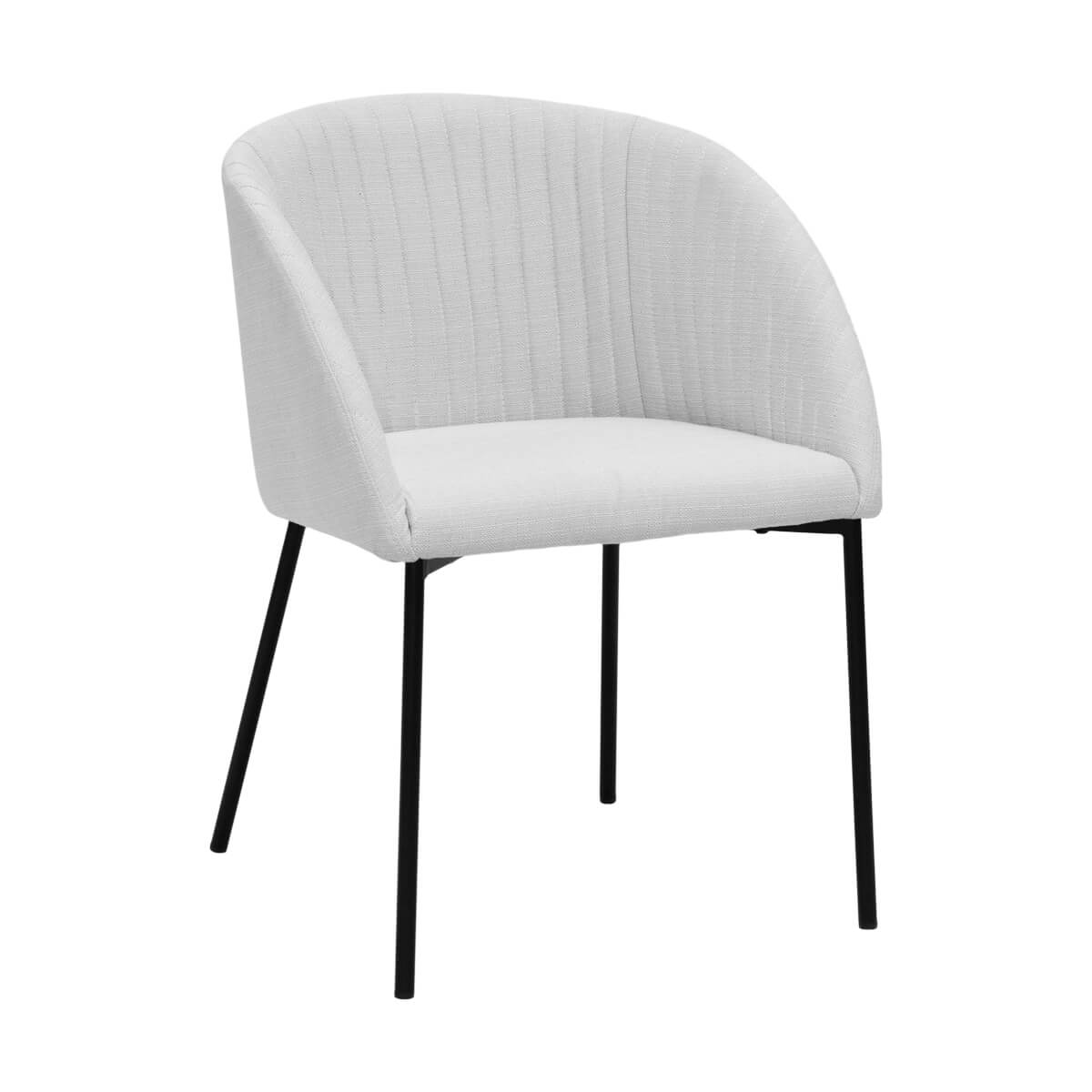 Stoneleigh | Modern Fabric Metal Dining Chair With Arms | Natural