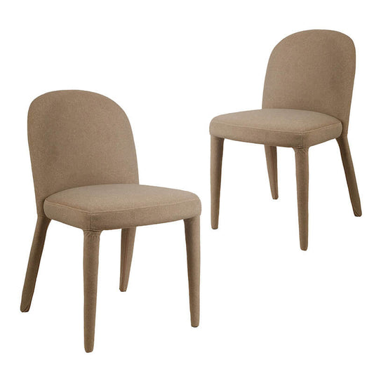 Strathmore | Leaf Linen Fabric Modern Dining Chairs | Linen